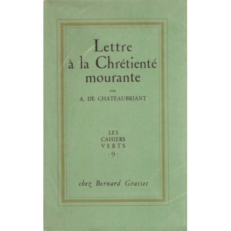 Lettre à la Chrétienté mourante