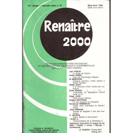 Renaître 2000 n° 37