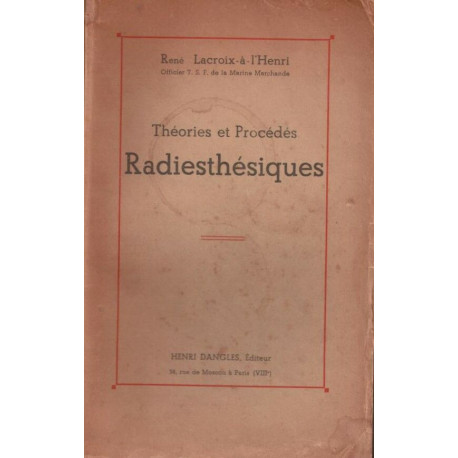 Théories et Procédés Radiesthésiques