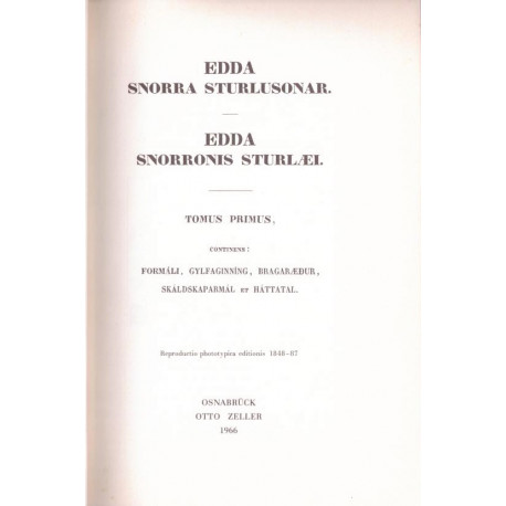 Edda snorra sturlusonar edda snorronis sturlaei (altisländ. u....