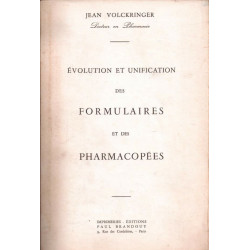 Évolution et unification des formulaires et des pharmacopées