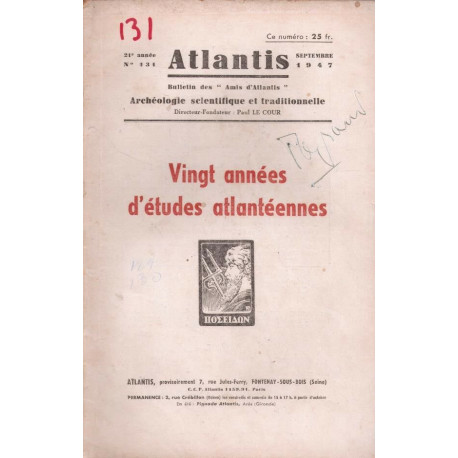 Atlantis 13 1Vingt années d'études atlantéennes