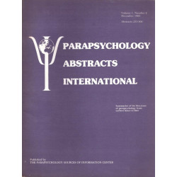 Parapsychology abstracts international vol 1 N°2