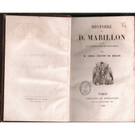 Histoire de D. Mabillon et de la Congrégation de saint Maur