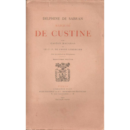 Delphine de Sabran Marquise De Custine