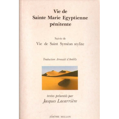Vie de Sainte Marie Egyptienne pénitente