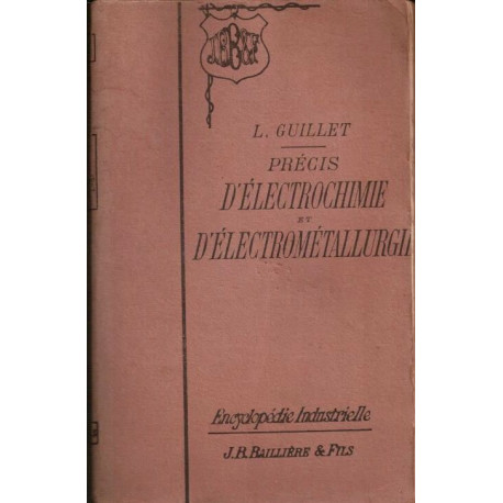 PRECIS D'ELECTROCHIMIE ET D'ELECTROMETALLURGIE