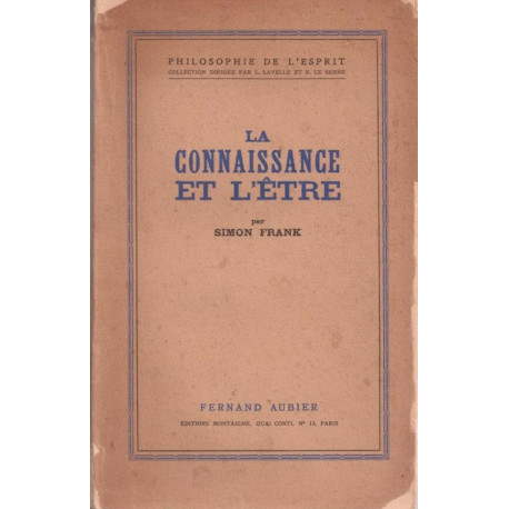 La connaissance de l'être