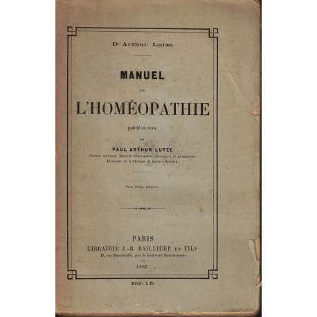 Manuel de l'homéopathie