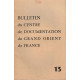 BULLETIN du CENTRE de DOCUMENTATION du GRAND ORIENT de FRANCE