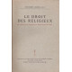 Le droit des religieux