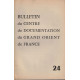 BULLETIN du CENTRE de DOCUMENTATION du GRAND ORIENT de FRANCE