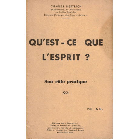 Qu est-ce que l esprit