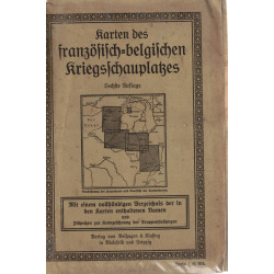 Karten des französisch-belgischen Kriegsschauplatzes