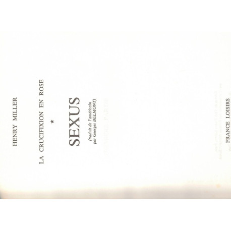 Sexus : La Crucifixion en rose