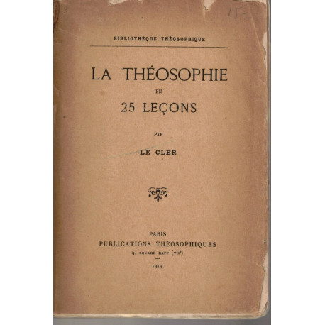 La Théosophie en 25 leçons