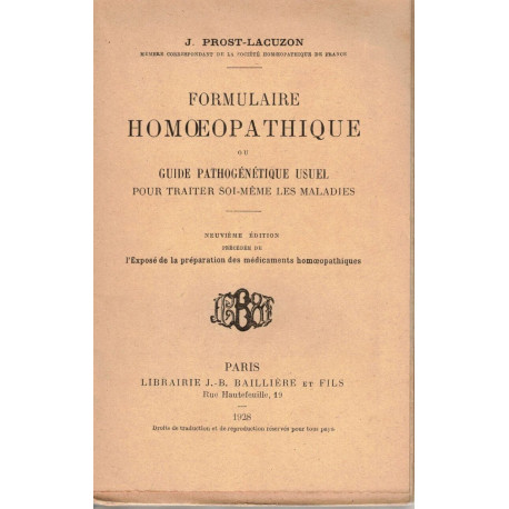 Formulaire homoeopathique ou Guide pathogénétique usuel pour...