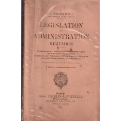 Législation et administration militaires