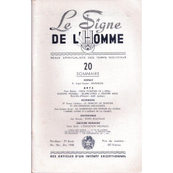 Le Signe de l'Homme. revue spiritualiste des temps nouveaux n° 20