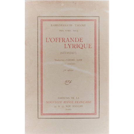L'offrande lyrique ( Gitanjali )