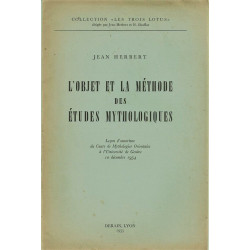 L'objet et la méthode des études mythologiques Leçon d'ouverture...