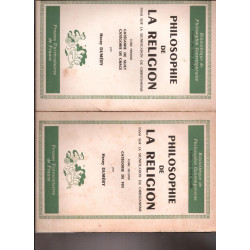 Philosophie de la religion (2 tomes) tome I catégorie de sujet...