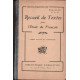 Recueil de textes pour l'étude du français cours moyen et supérieur