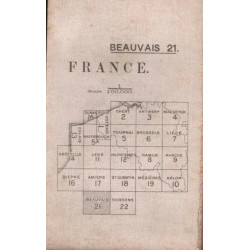 Carte 1.000.000 beauvais war office 1916