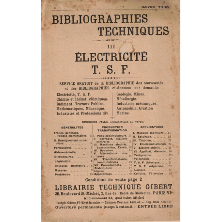 BIBLIOGRAPHIES TECHNIQUES