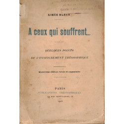 A ceux qui souffrent
