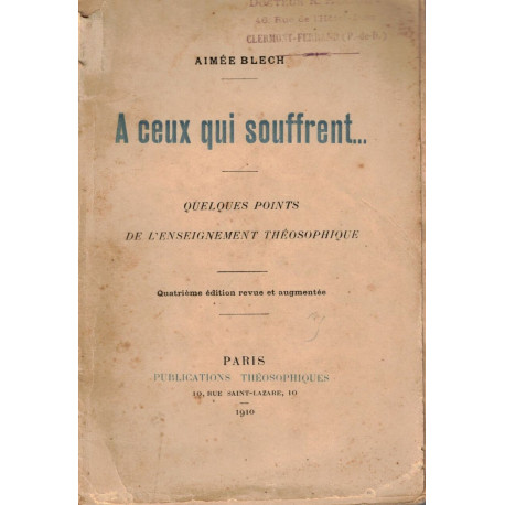 A ceux qui souffrent