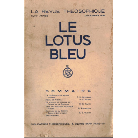 Le Lotus Bleu décembre