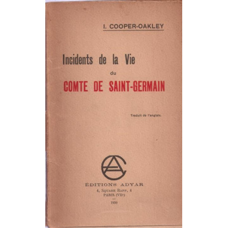 Incidents de la vie du Comte de Saint-Germain