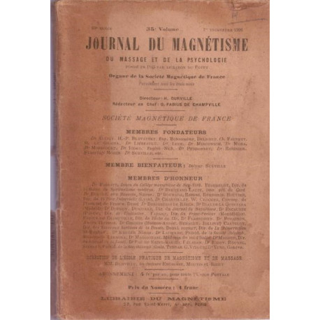 Journal du Magnétisme n° 1 - 35ème volume