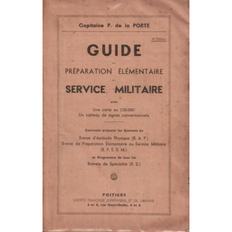 Guide de préparation élémentaire au service militaire 4ème édition